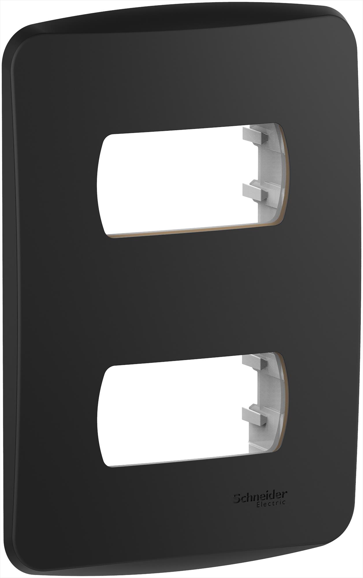 Placa 2 Puestos con Soporte Metal Dorado S3B77129 — Schneider Electric — Schneider Electric