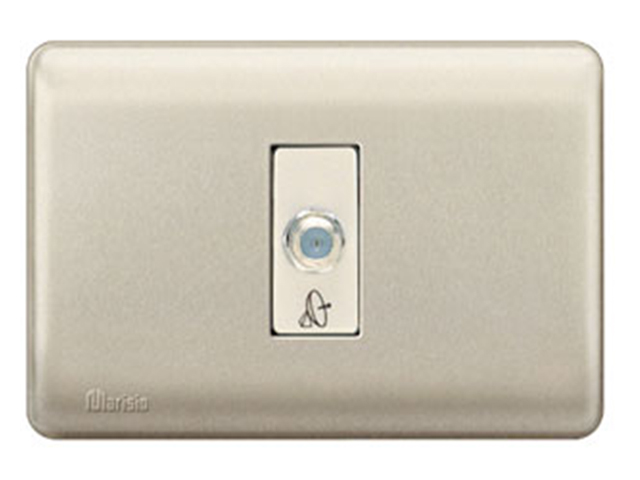 Placa Genesis Armada con Toma Coaxial Tv, Niquel MWD130347424 — Schneider Electric — Schneider Electric