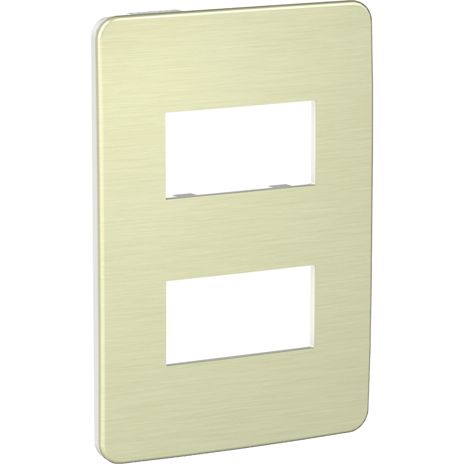 Placa Orion 2 Modulos, Blanco/aurora Gold S733121645 — Schneider Electric — Schneider Electric