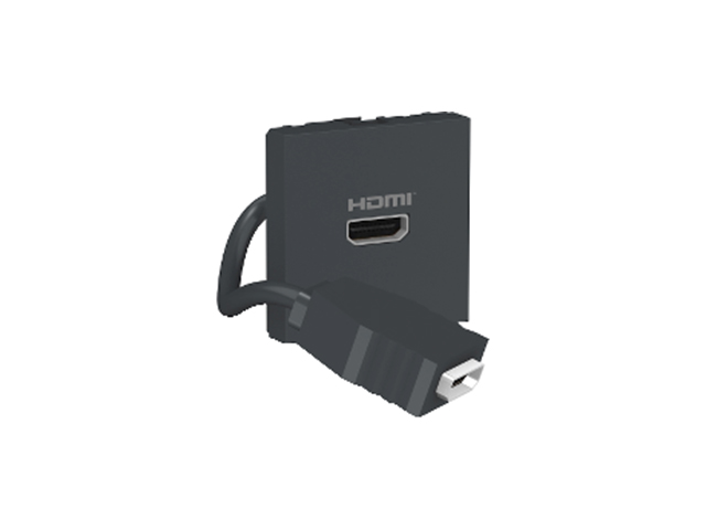 Toma HDMI Orion Pre-cableada 2 Modulos, Grafito S70647294 — Schneider Electric — Schneider Electric