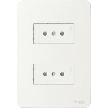 Placa Armada con Toma Corriente Doble Orion, Blanco S71325804 — Schneider Electric — Schneider Electric