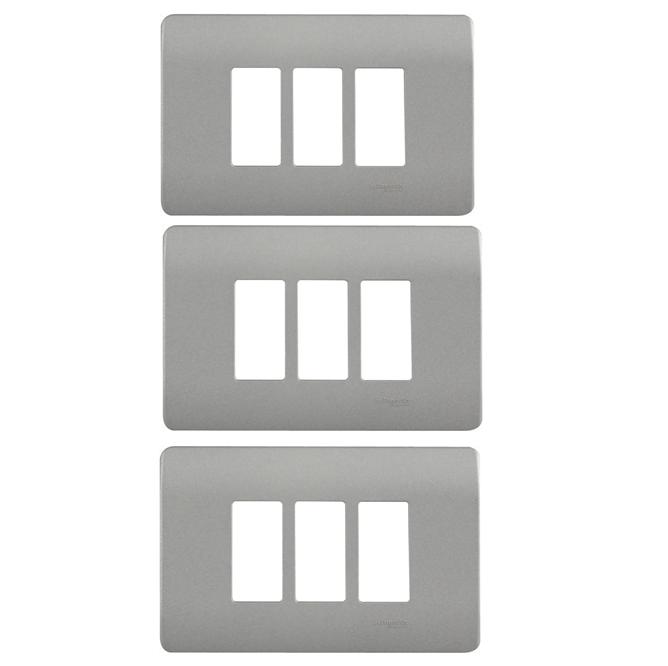 Pack X3 Tapa Gen/nueva Niquel 3P Con Sop 7 745363 — Schneider Electric — Schneider Electric