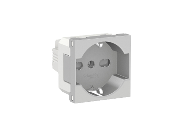 Toma Schuko Orion 10/16A 250V 2P+T 2 Modulos, Aluminio S70306774 — Schneider Electric — Schneider Electric