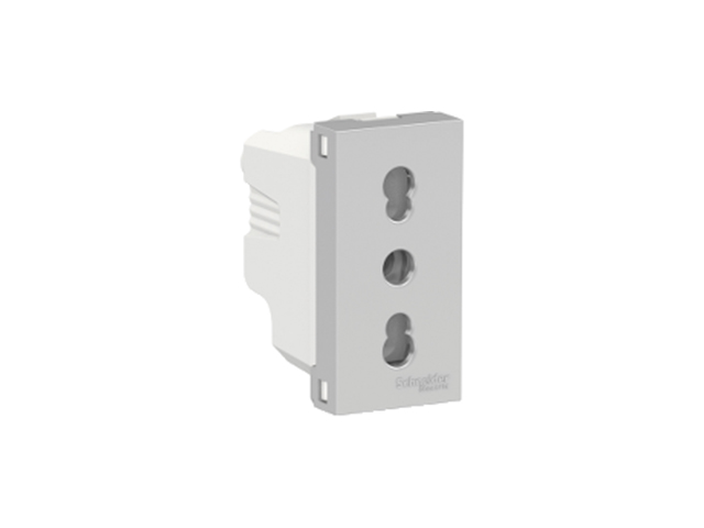 Toma Corriente Orion 10/16A 250V 2P+T 1 Modulo, Aluminio S70203874 — Schneider Electric — Schneider Electric