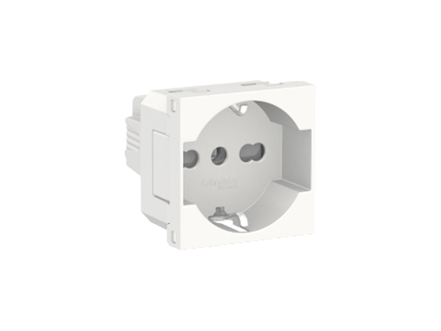 Toma Schuko Orion 10/16A 250V 2P+T 2 Modulos, Blanco Antibacteriano S70306724 — Schneider Electric — Schneider Electric