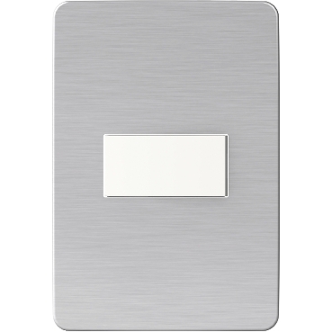 Placa Armada con Interruptor 9/12 Orion, Aluminio Cosmico S713161634 — Schneider Electric — Schneider Electric
