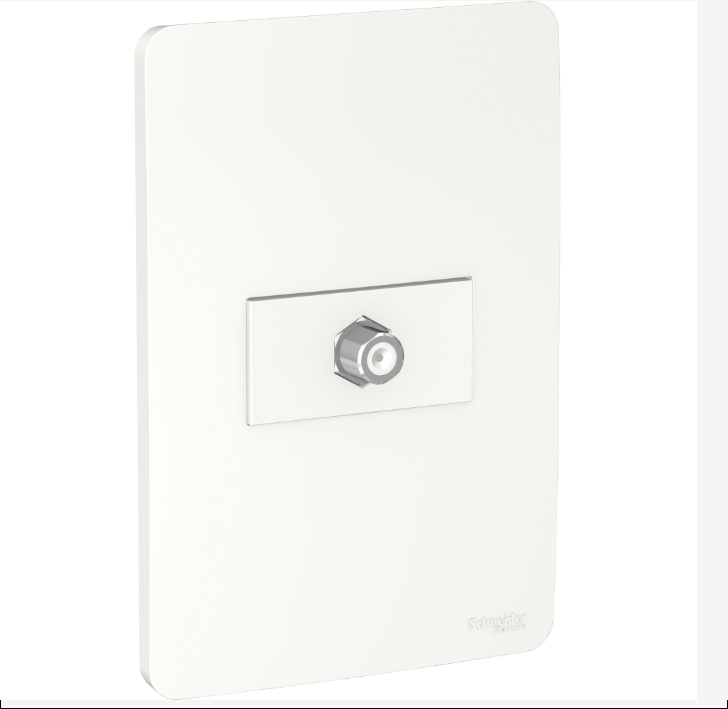 Placa Armada con Toma Coaxial Tv Orion, Blanca S71346804 — Schneider Electric — Schneider Electric