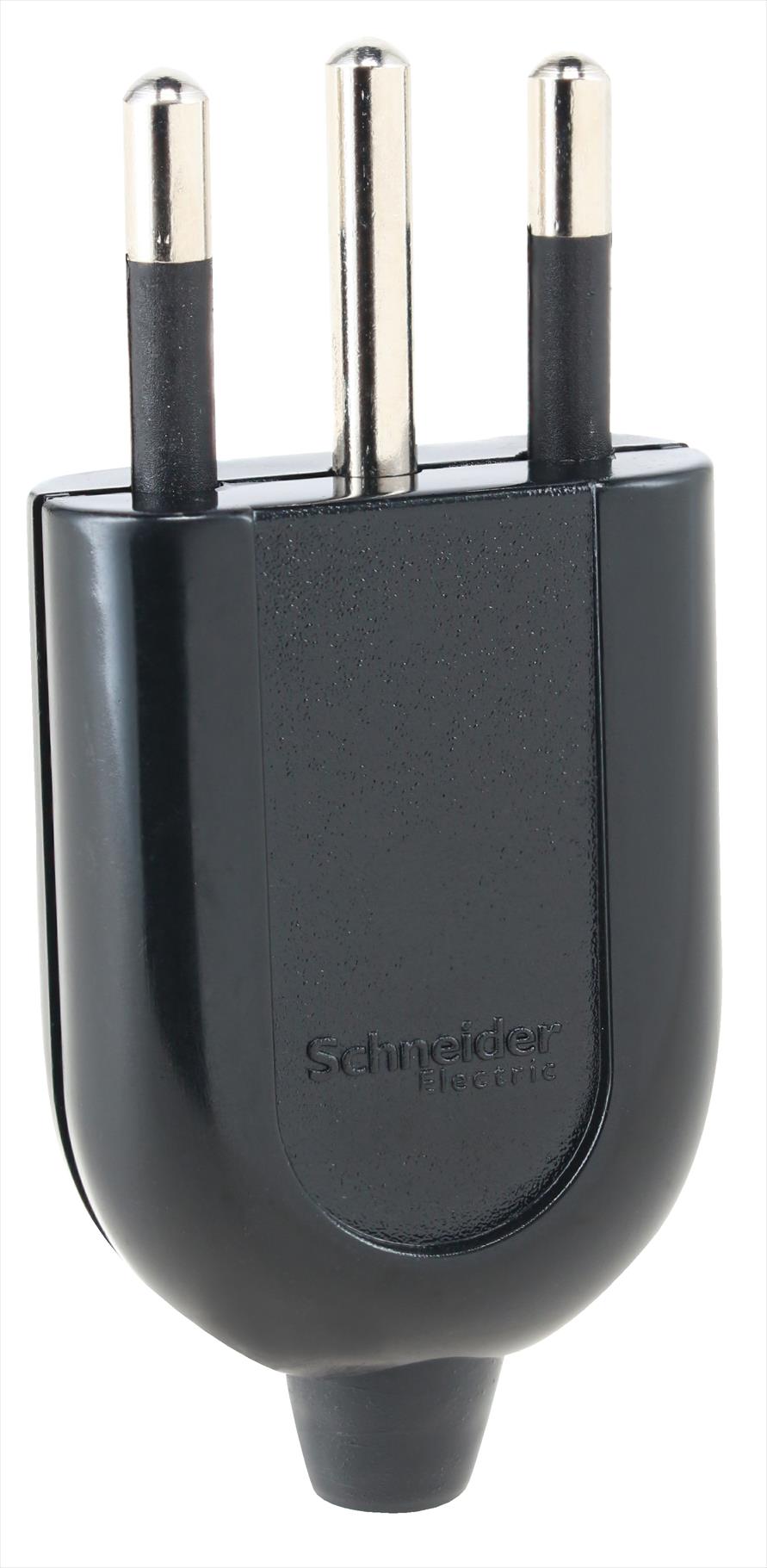 Enchufe Macho Surf con Salida en Linea 10A 2P+T - Negro MWD015261601 — Schneider Electric — Schneider Electric