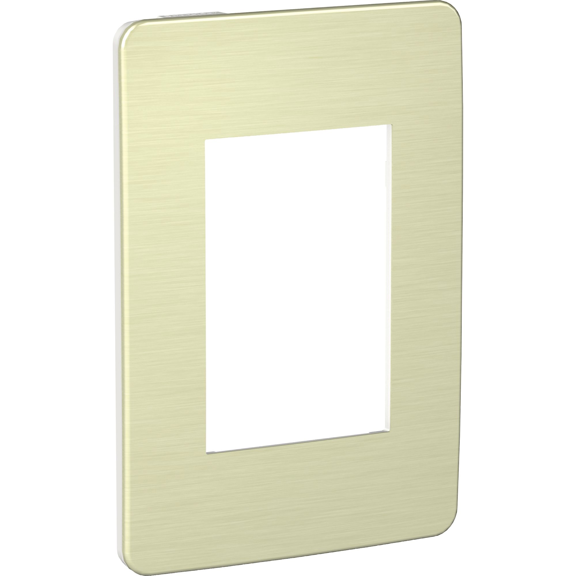Placa Orion 3 Modulos, Blanco/aurora Gold S733103645 — Schneider Electric — Schneider Electric