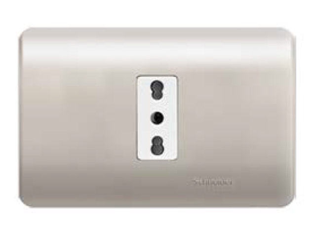 Enchufe Simple 2p+T 10/16A 250V Armado Millan/blanco Genesis MWD60232 — Schneider Electric — Schneider Electric
