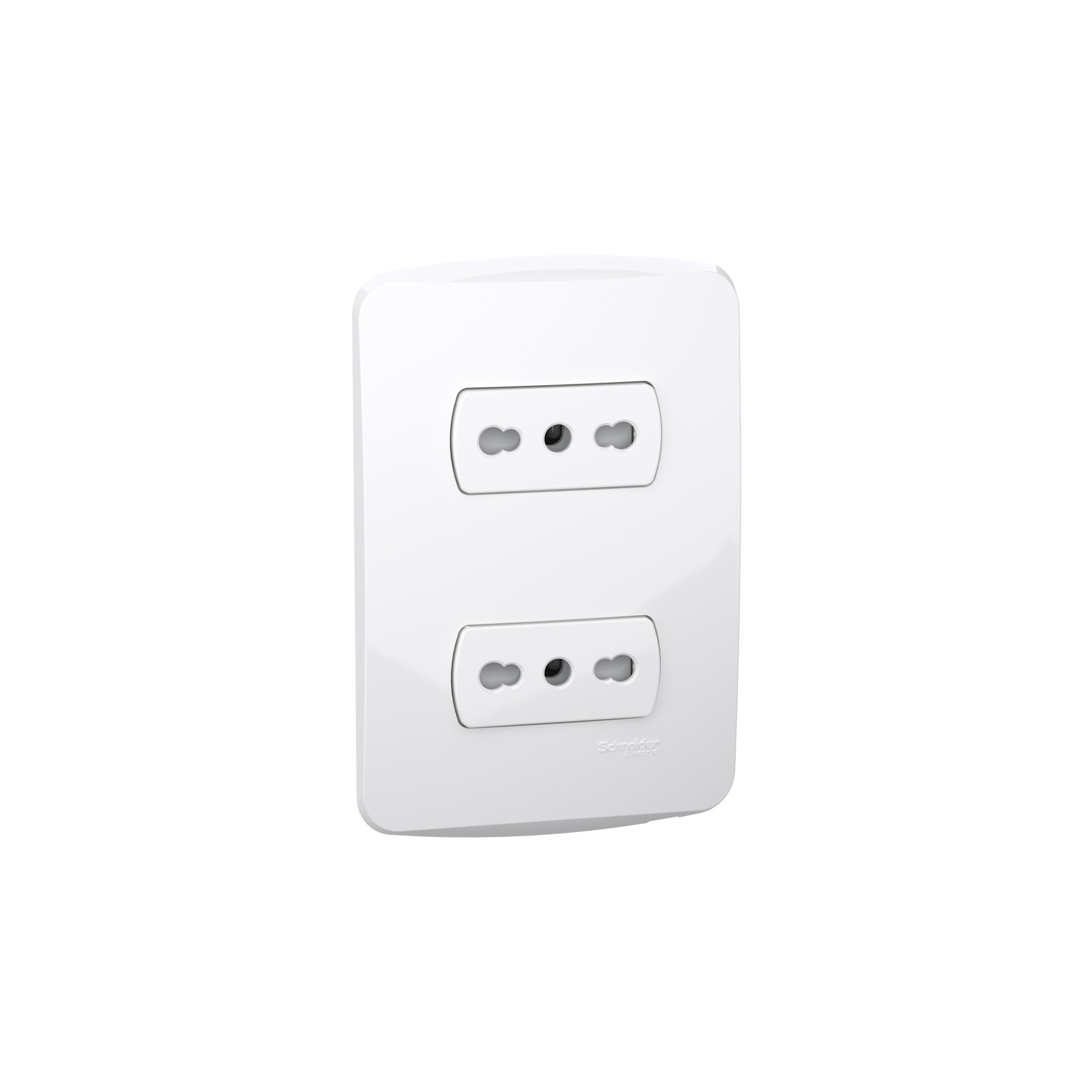 Toma Corriente Italiana Doble Miluz 10/16A 2P+E 250V Bipasso 4x2 S3B60520 — Schneider Electric — Schneider Electric