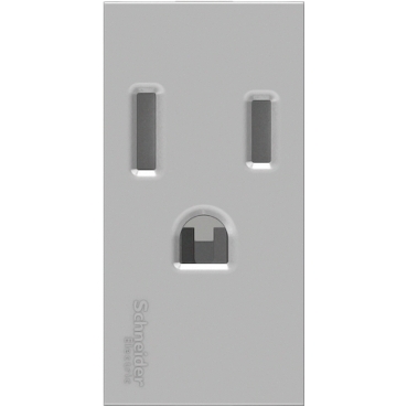Toma Corriente Orion Usa 15A 250V 2P+T 1 Modulo Aluminio S70202074 — Schneider Electric — Schneider Electric