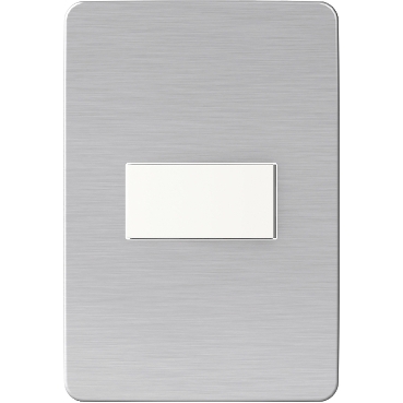 Placa Armada con Interruptor 9/24 Orion, Aluminio Cosmico S713163634 — Schneider Electric — Schneider Electric