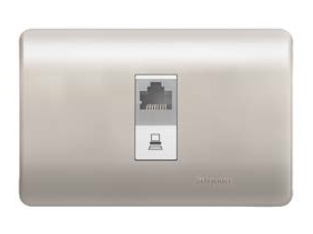 Placa Genesis Armada con Toma Datos RJ45 CAT5E, Millon MWD64102 — Schneider Electric — Schneider Electric