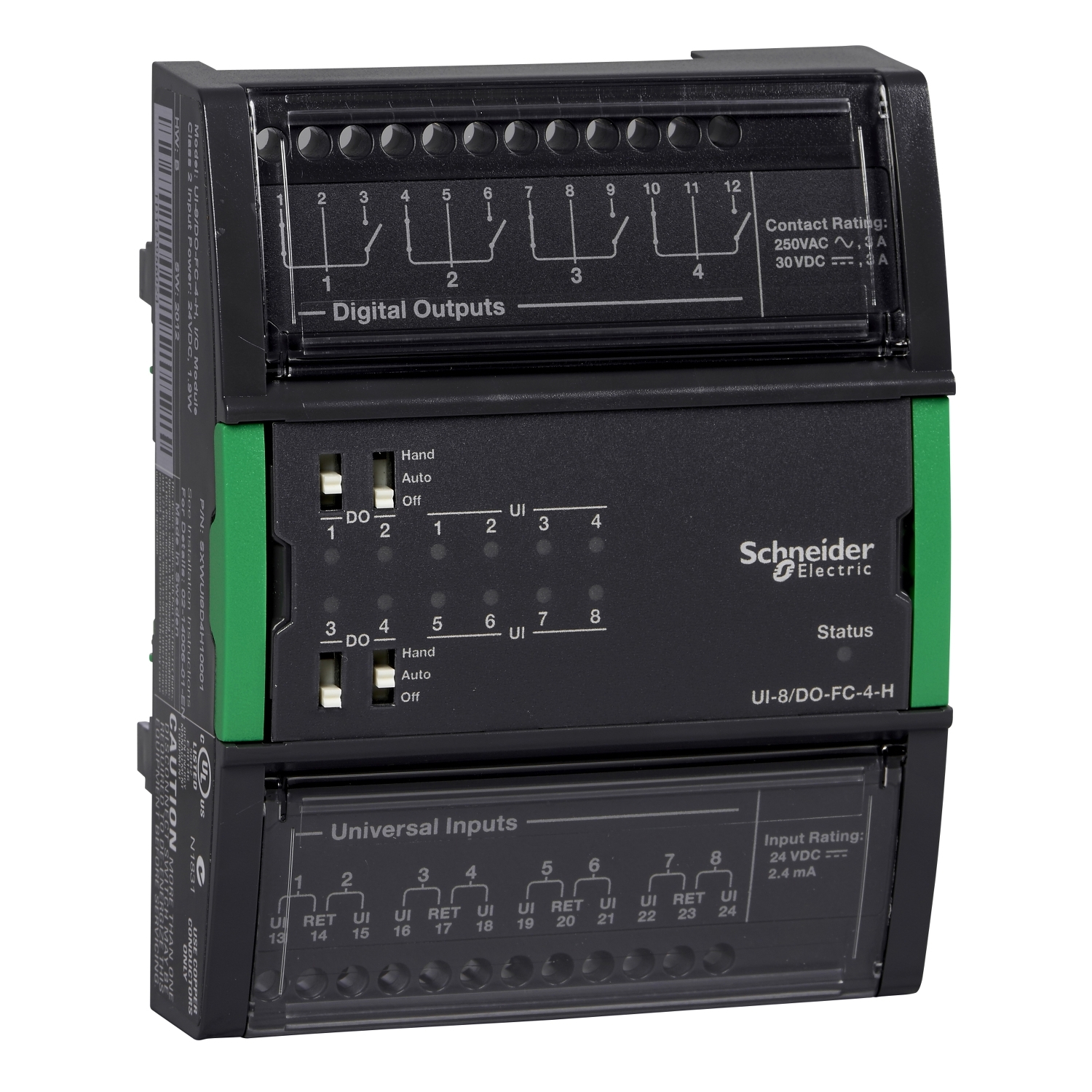 Modulo 8 Entradas UNIVERSALES/4 Salidas ANALOGICAS(0-10VDC) SXWUI8V4x10001 — Schneider Electric — Schneider Electric