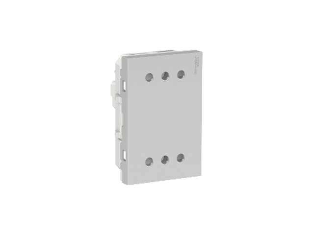 Toma Corriente Duplex Orion 2P+T 10A Conexion Ropida 3 Modulos, Aluminio S70325874 — Schneider Electric — Schneider Electric