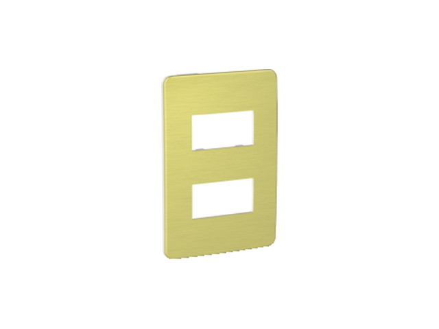 Placa Orion 2 Modulos, Blanco/solar Yellow S733121605 — Schneider Electric — Schneider Electric