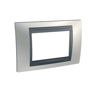 Tapa Top Metal Cromo Satinado M/graf 3P MGU66.103.238 — Schneider Electric — Schneider Electric