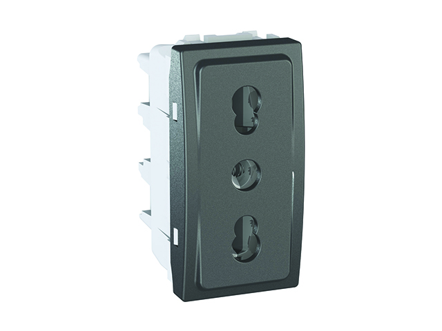 Hembra MOD 10/16A 2P+T GRAFIITO MGU3.023.12 Schneider Electric — Schneider Electric