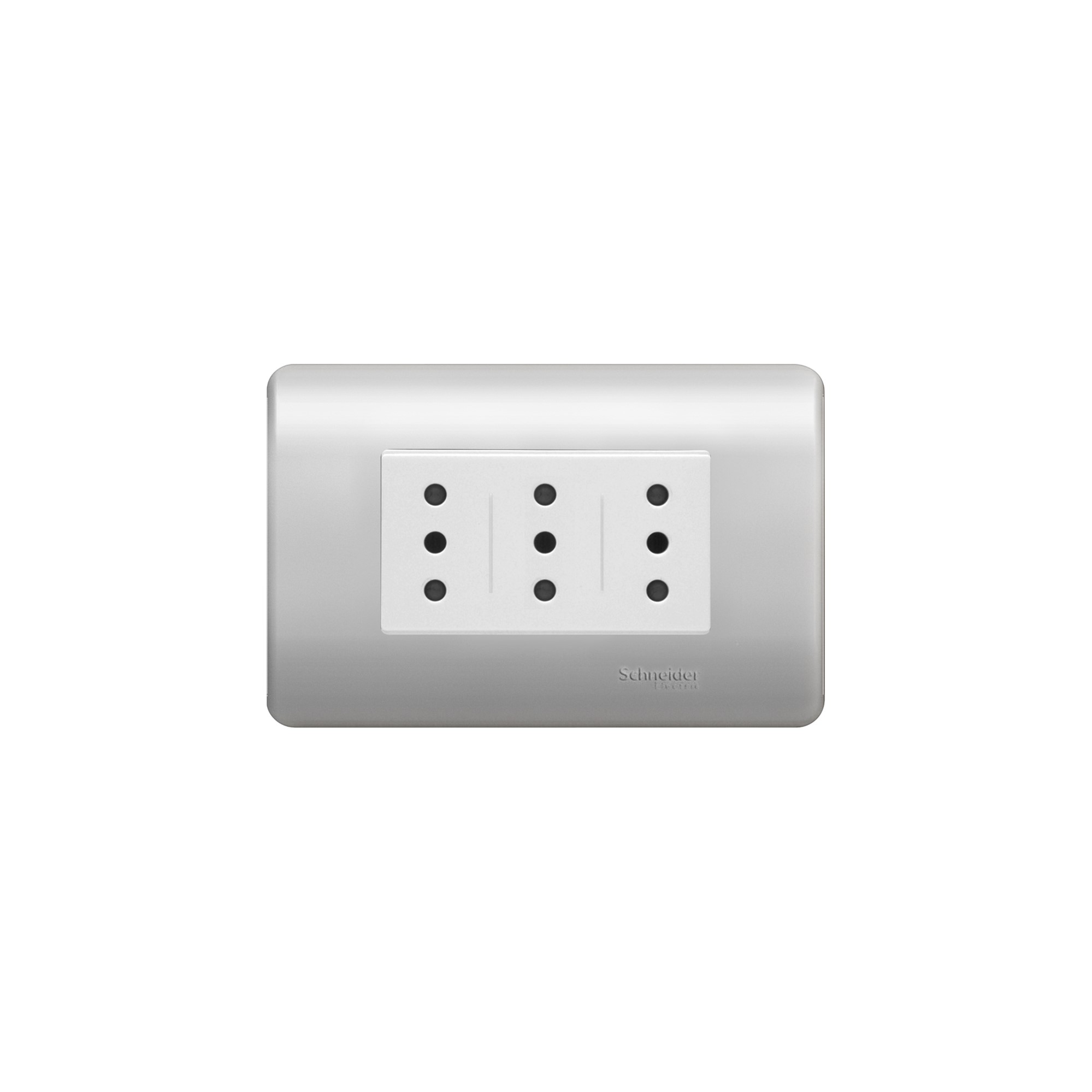 Placa Armada Genesis con Toma Corriente Triplex 10A 2P+T -Lien MWD40633 — Schneider Electric — Schneider Electric