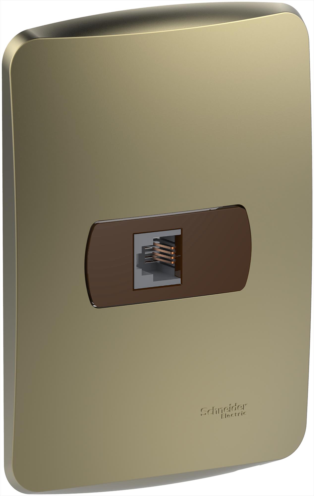 Placa Miluz Armada con Toma Telefonica Cafe S3B64805 — Schneider Electric — Schneider Electric