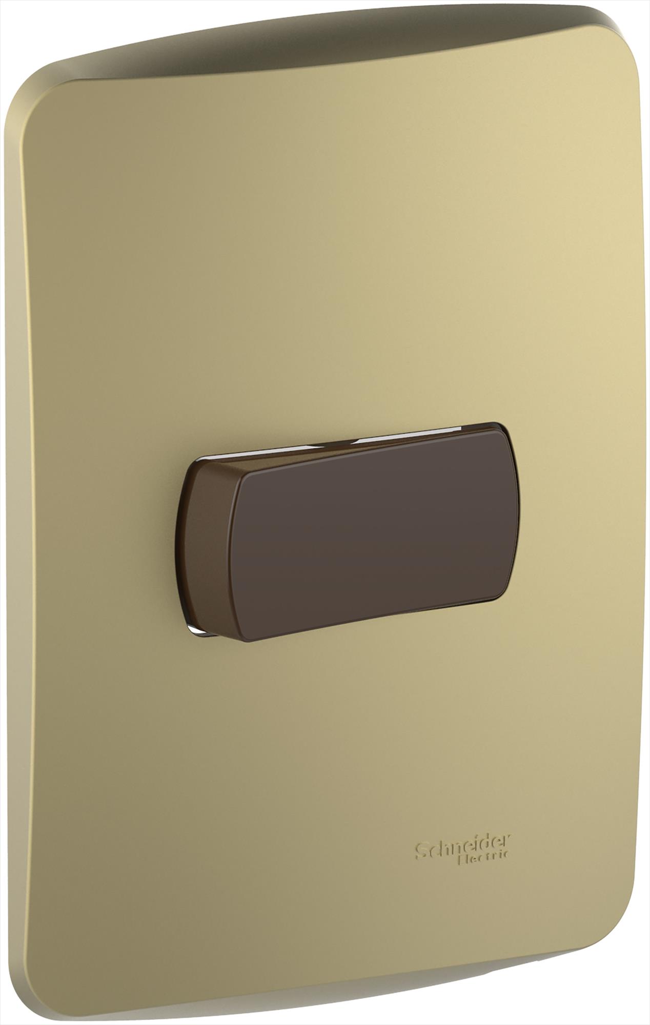 Placa Miluz Interruptor 9/12 16A 250V Dorado S3B62015 — Schneider Electric — Schneider Electric