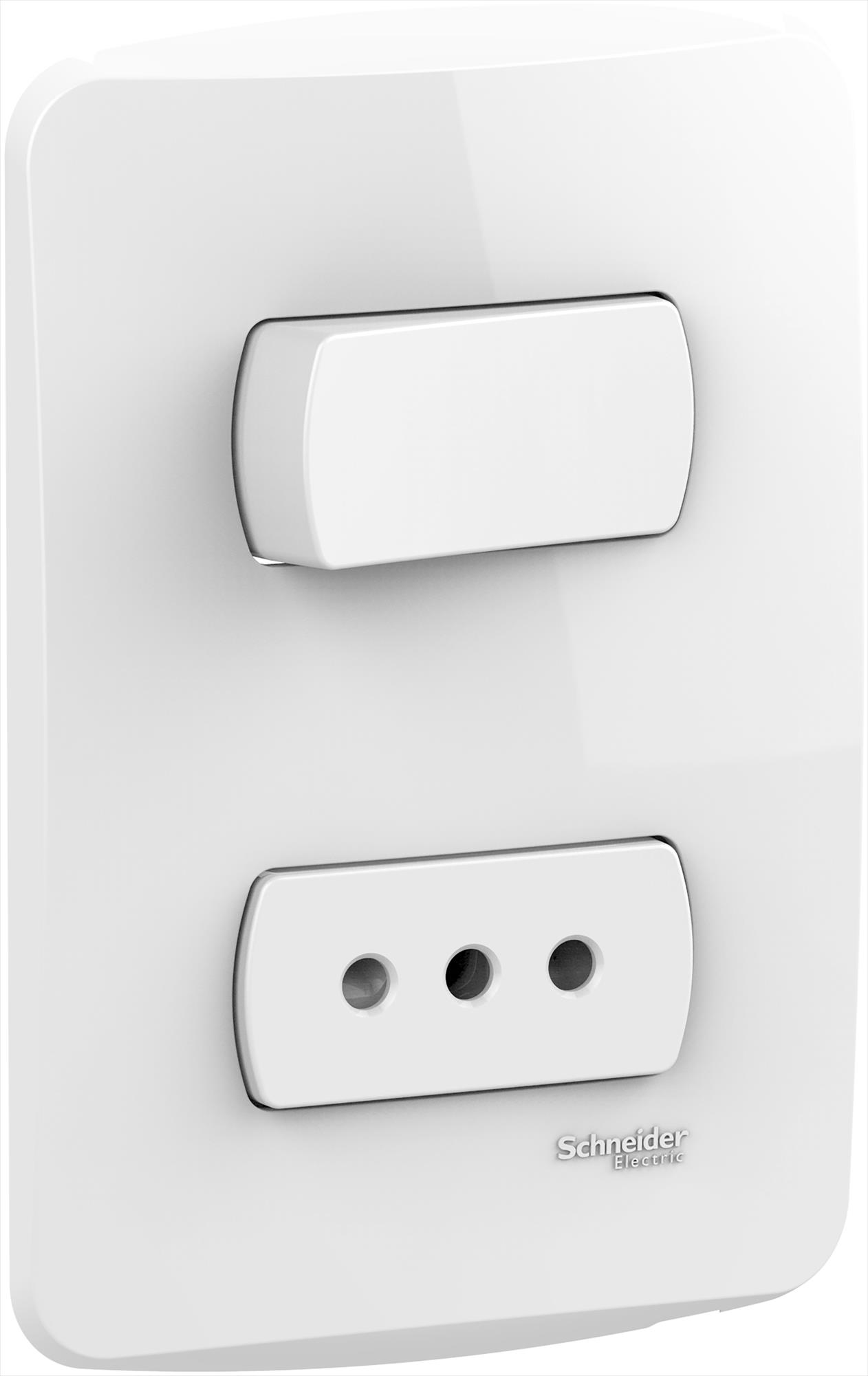 Placa Miluz Interruptor 9/12 + 10A 250V Blanco S3B69100 — Schneider Electric — Schneider Electric