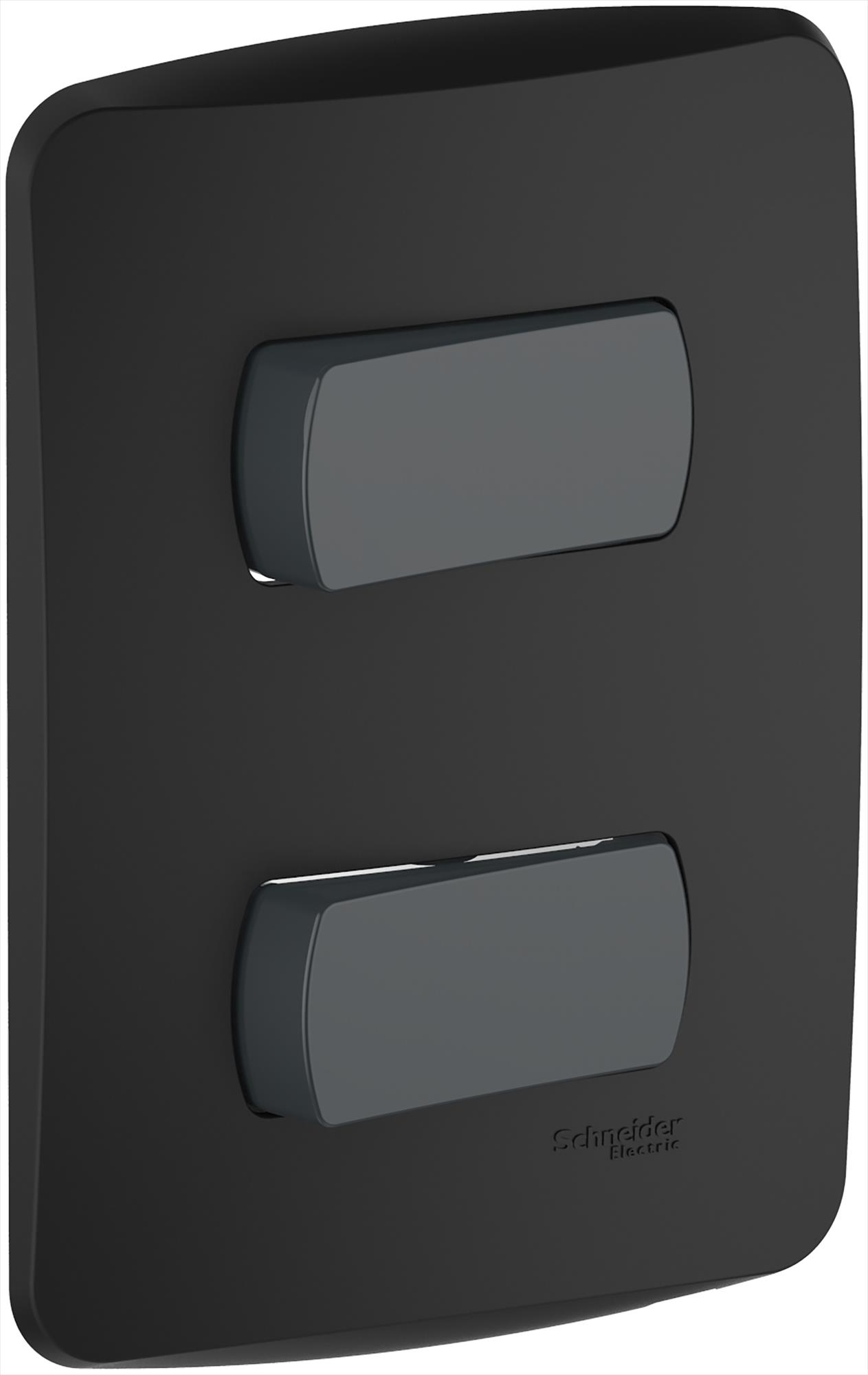 Placa Miluz Interruptor Doble 9/15 16A 250V Grafito S3B62116 — Schneider Electric — Schneider Electric