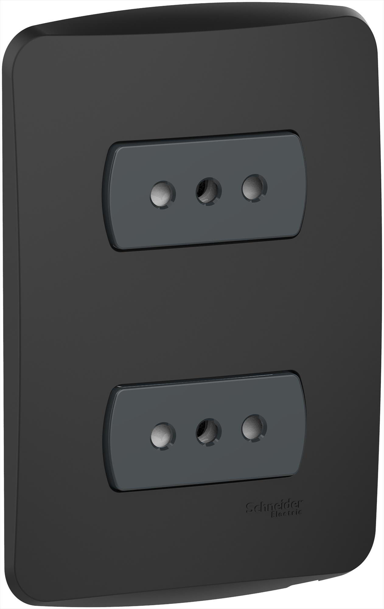 Placa Miluz Armada con Enchufe Doble 2p+T 10A Grafito S3B60476 — Schneider Electric — Schneider Electric