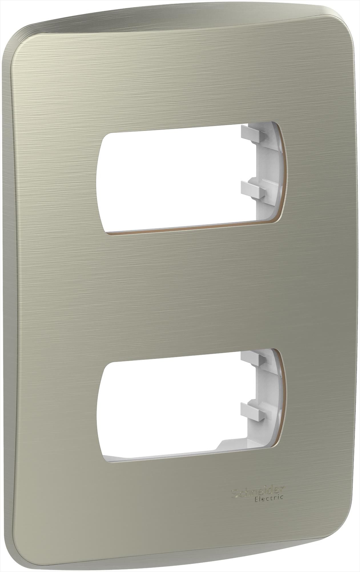 Placa 2 Puestos con Soporte Grafito S3B77127 — Schneider Electric — Schneider Electric