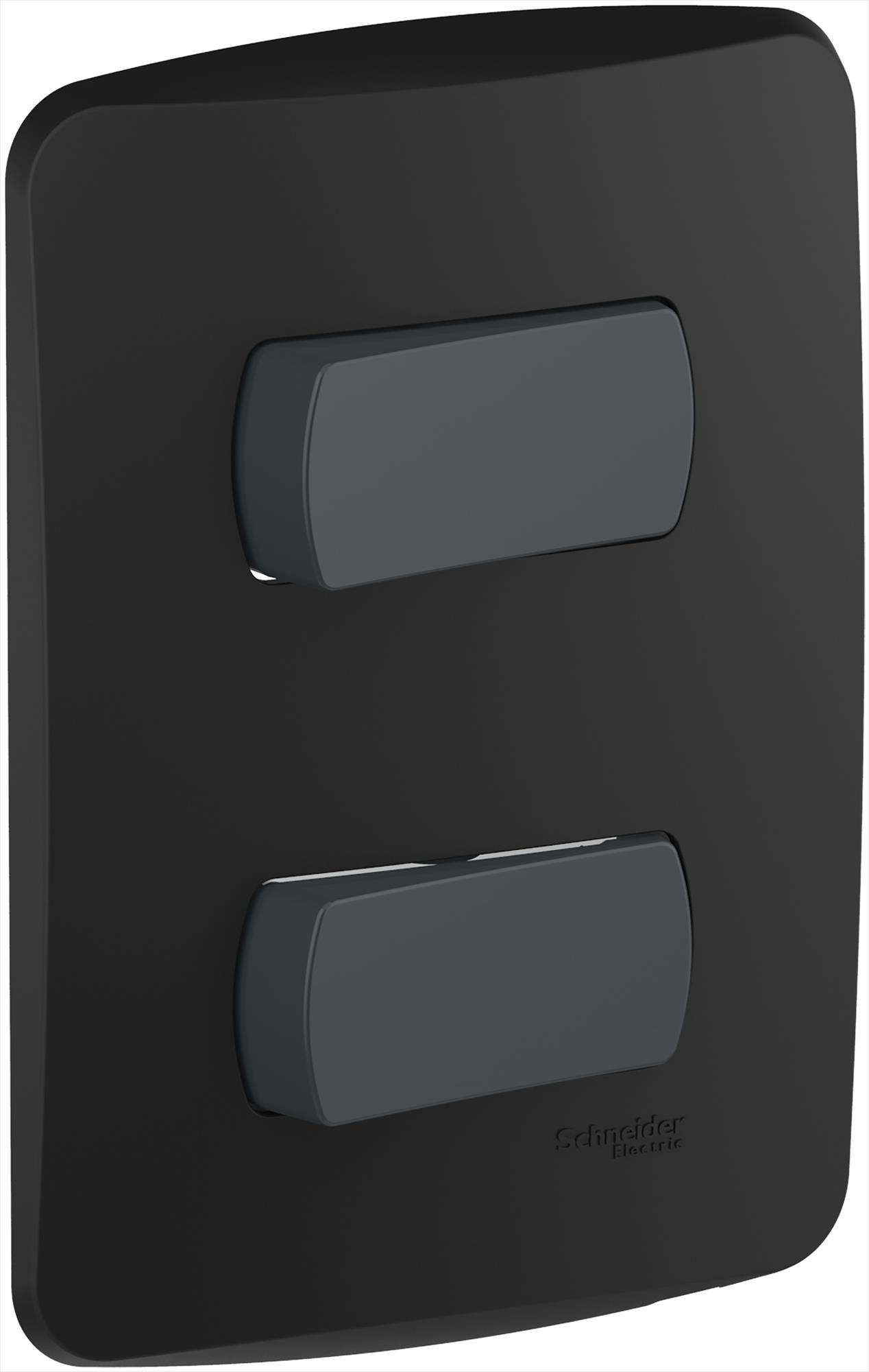 Placa Miluz Interruptor 9/12 + 9/24 16A 250V Grafito S3B62096 — Schneider Electric — Schneider Electric