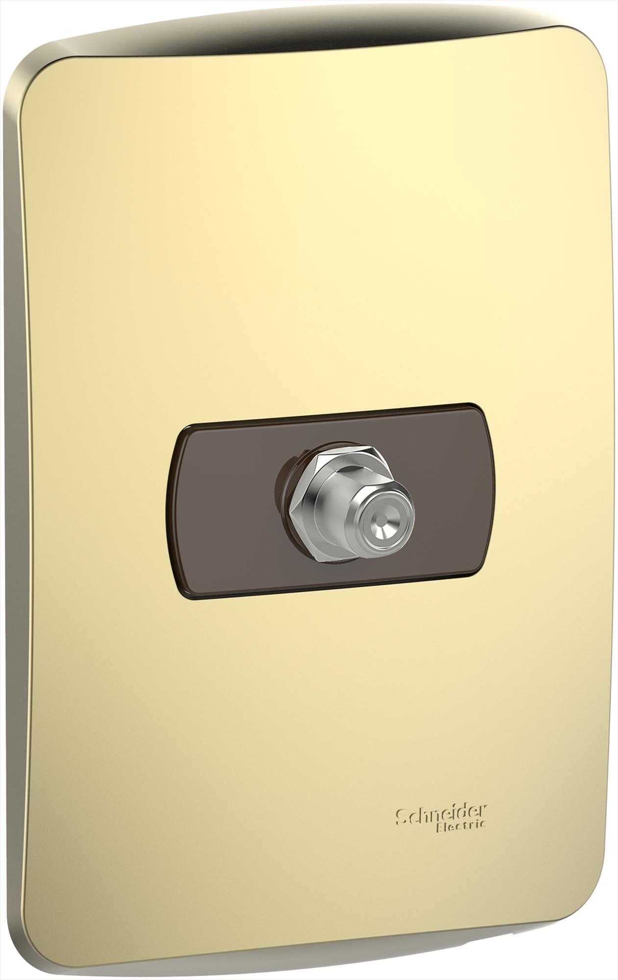 Placa Miluz Armada con Toma Coaxial Tv Cafe S3B64685 — Schneider Electric — Schneider Electric