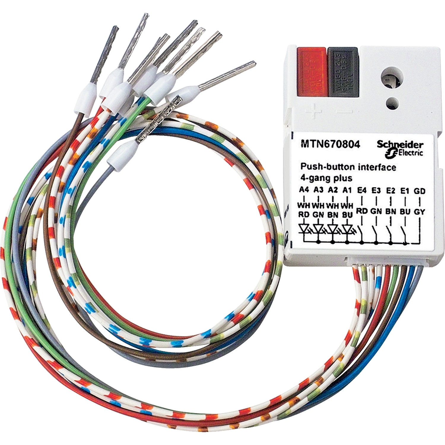 Interface Knx para Pulsador 4 Elementos, Blanco Polar MTN670804 — Schneider Electric — Schneider Electric