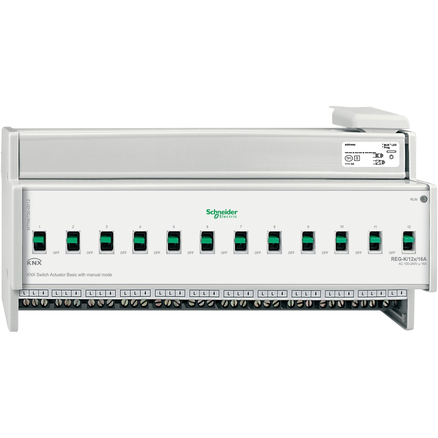 Interruptor Knx Basico 12CH/ 16A Modo Manual MTN6700-0012 — Schneider Electric — Schneider Electric