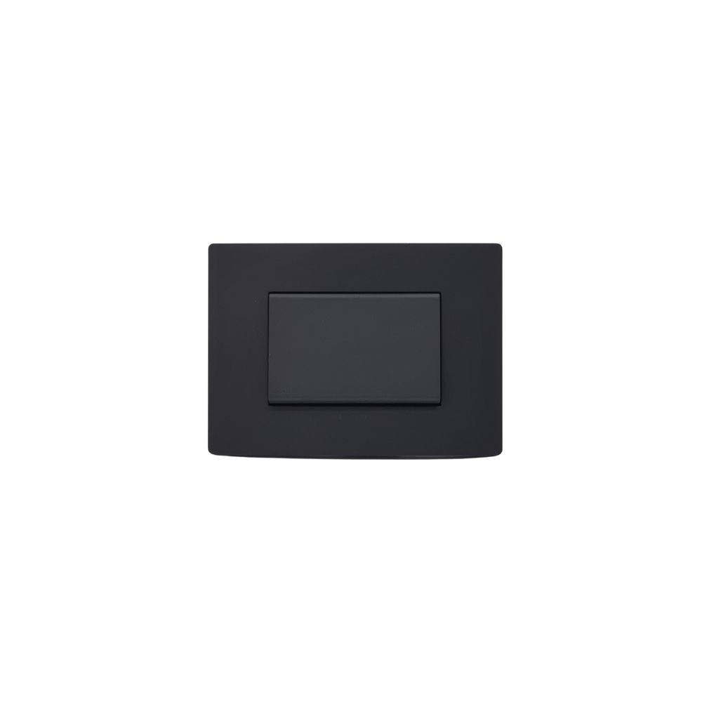 Placa Interruptor 9/12 3 Módulos Teclon Arm. S33 Noir Mate 3393326 — Sinthesi — Sinthesi
