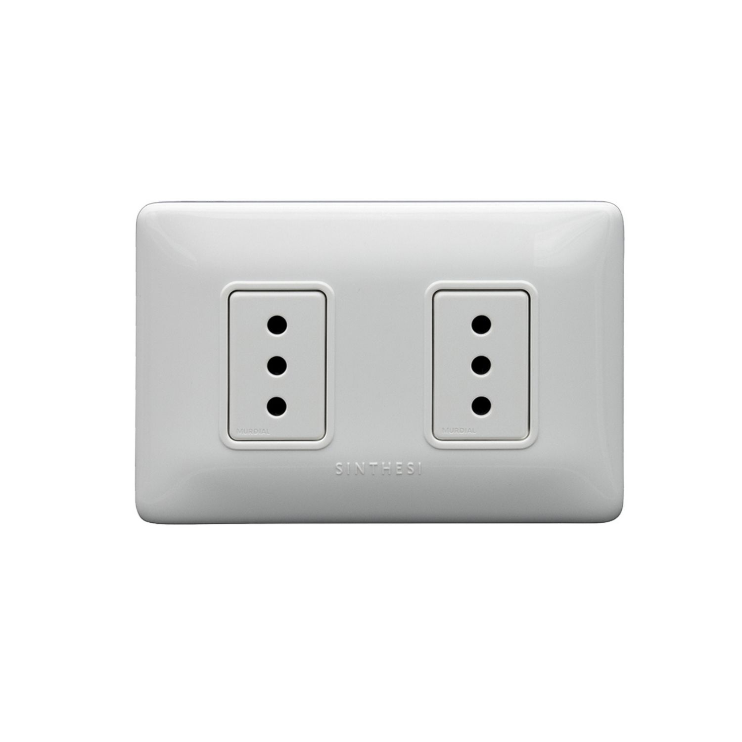 Placa Tomacorriente 10A Doble S12 Blanco 1295201 — Sinthesi — Sinthesi