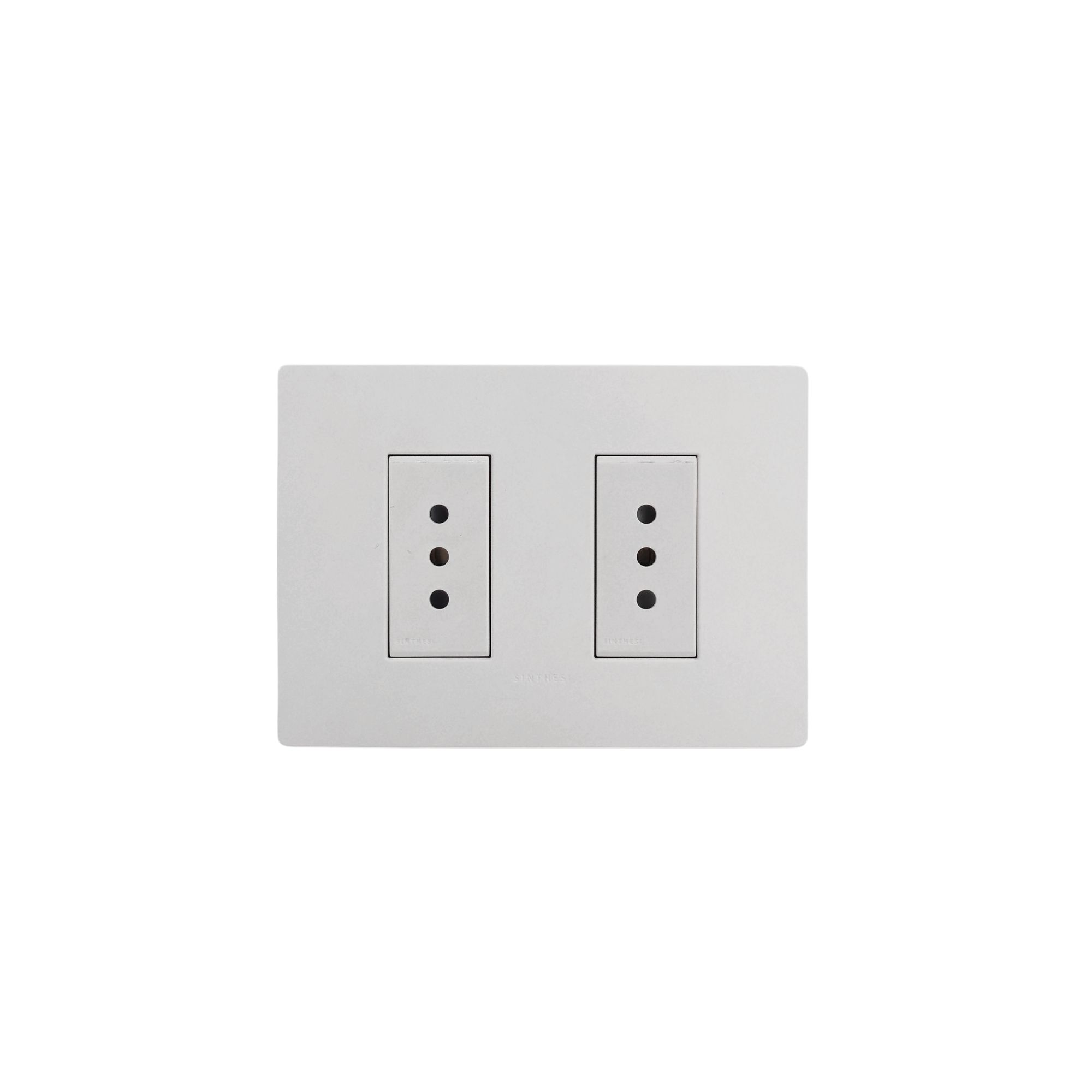 Enchufe 10A Doble Armado S32 Blanco Mate-blanco 3295247 — Sinthesi — Sinthesi