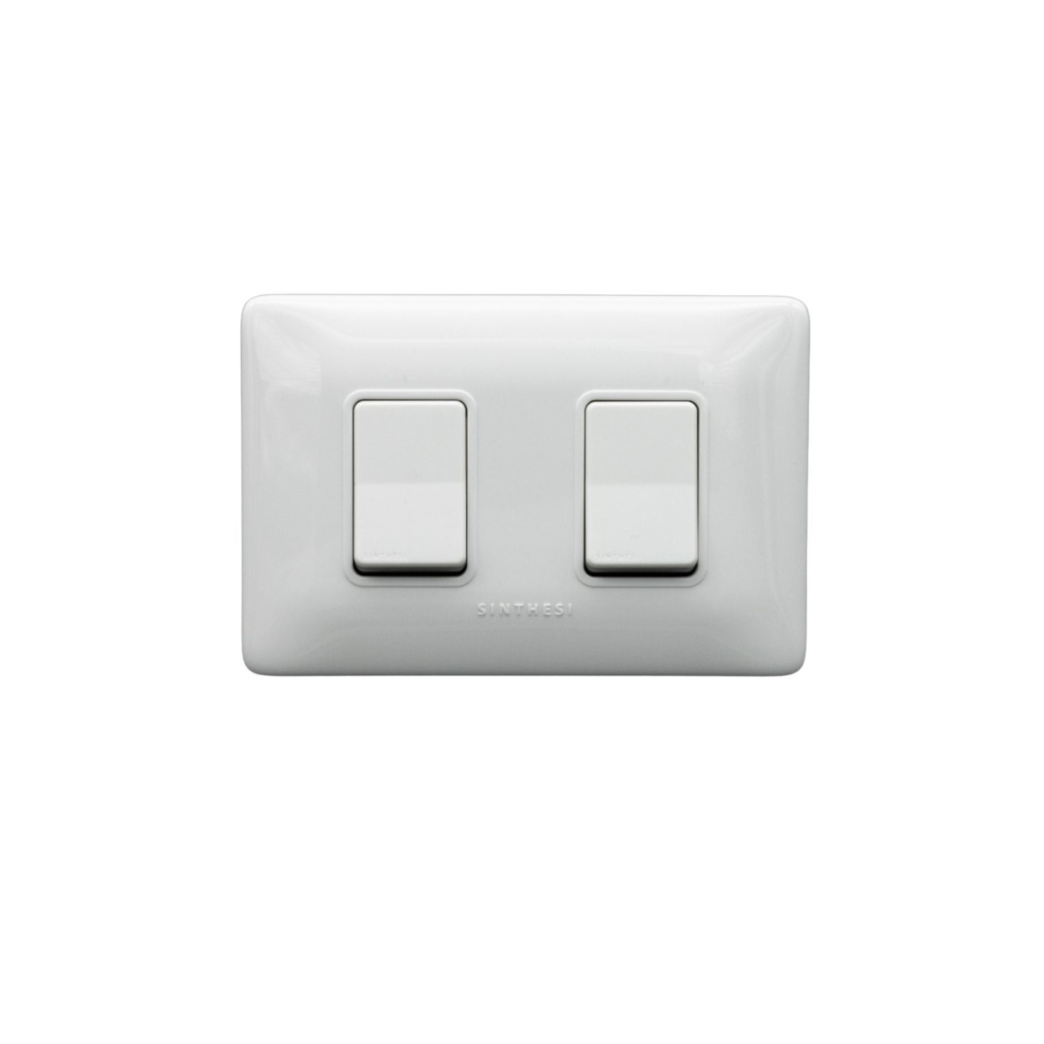 Placa Interruptor 9/12 1 Módulo Doble S12 Blanco 1293101 — Sinthesi — Sinthesi
