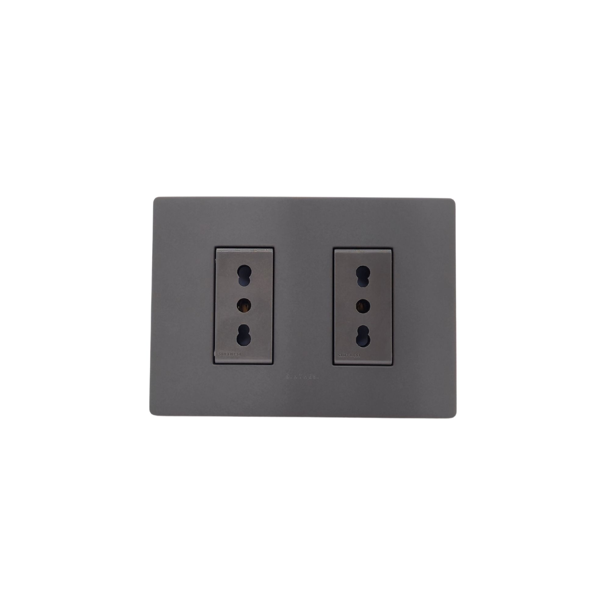 Tomacorriente 10/16A Doble Armado S32 Grey Mate-grey 3295550 — Sinthesi — Sinthesi