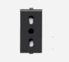 Toma Hembra Modular Noir Bipaso 10/16A S22 223106 — Sinthesi — Sinthesi