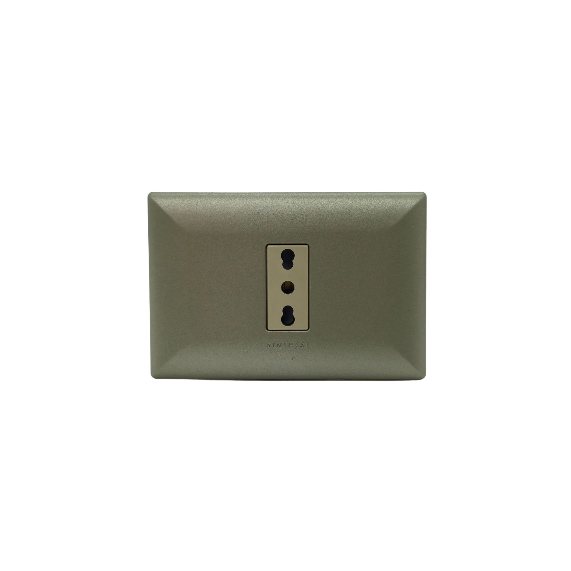Placa Tomacorriente 10/16A Simple Arm. S17 ABS Champagne-beige 1795453 — Sinthesi — Sinthesi