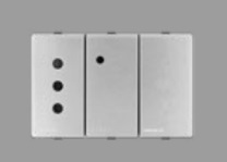 Hembra Módulo 10A 250V 2P+T Wifi 2.4GHZ S44 Plata Smartswitch 445512 — Sinthesi — Sinthesi
