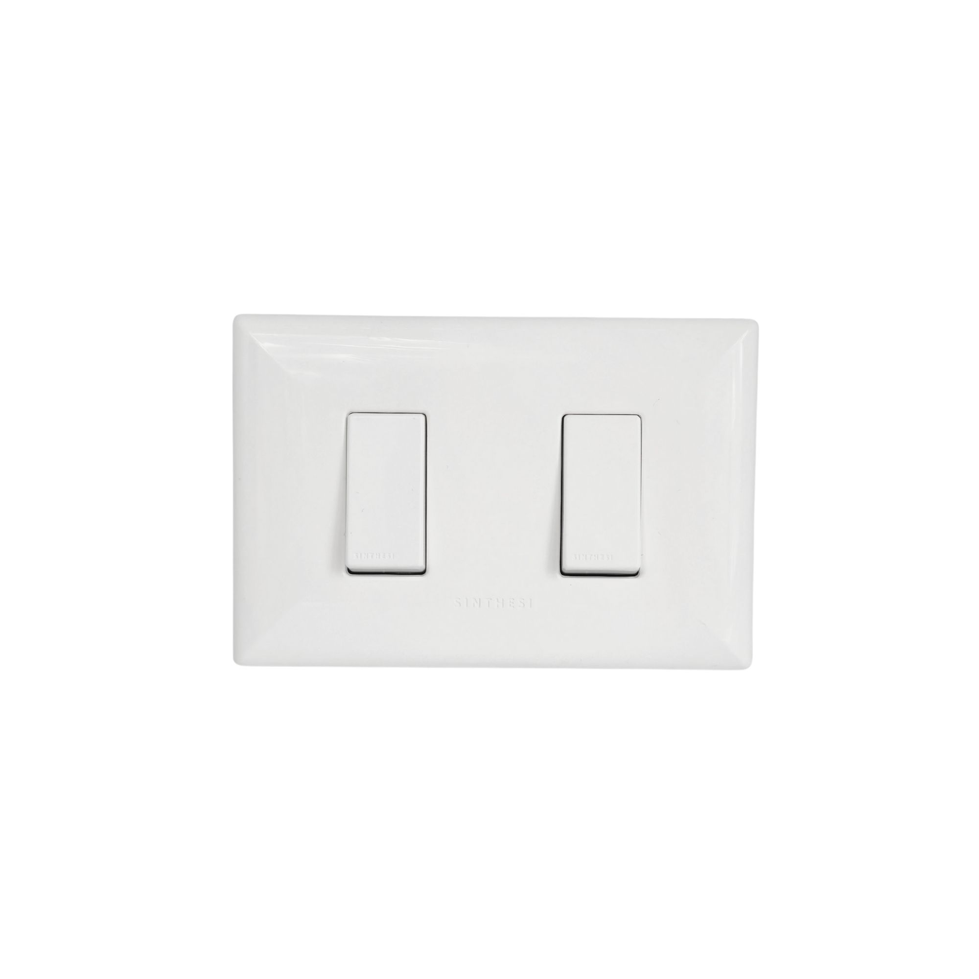 Placa Interruptor 9/12 1 Módulo Doble Armado S17 Blanco 1793101 — Sinthesi — Sinthesi
