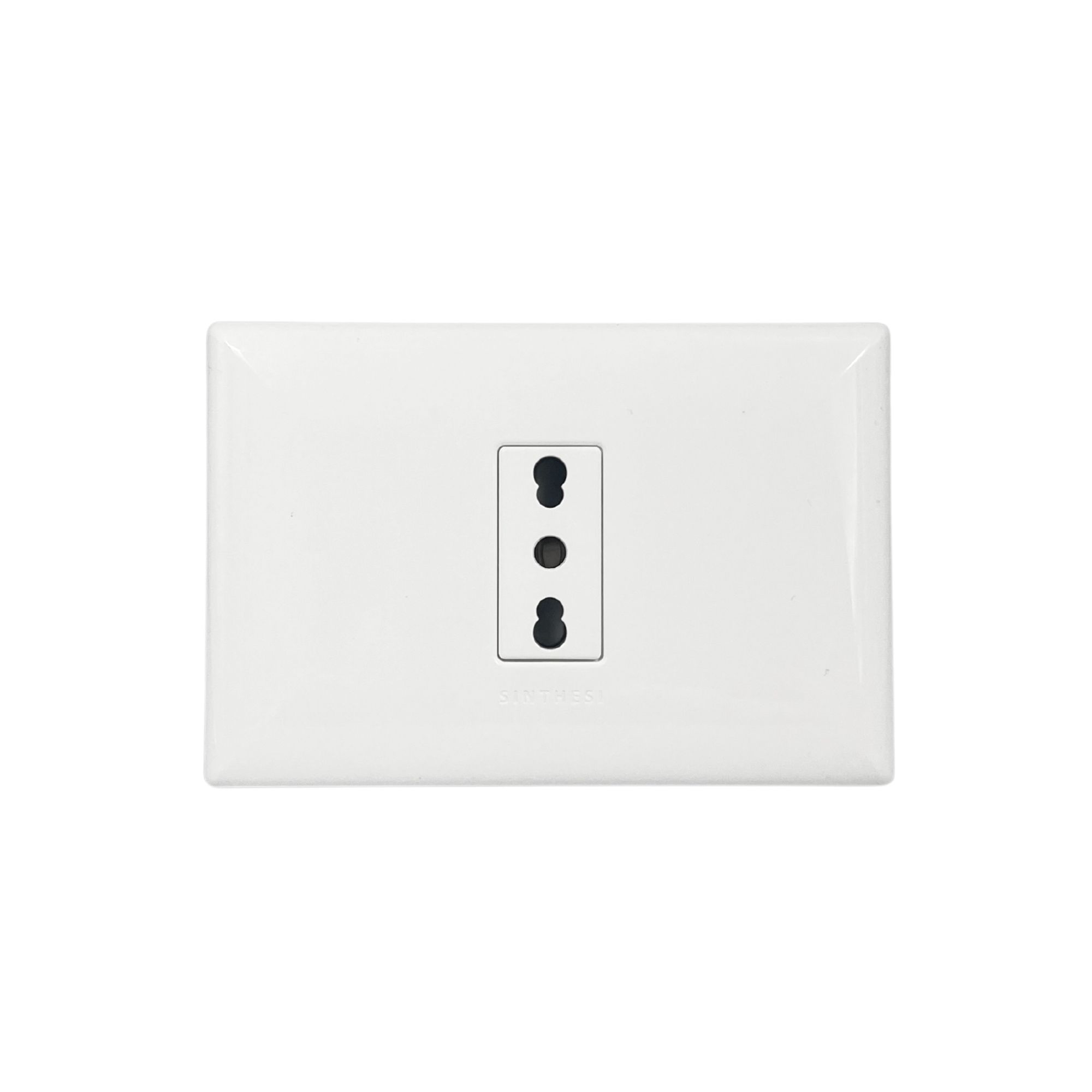 Placa Tomacorriente 10/16A Simple Arm. S17 Blanco 1795401 — Sinthesi — Sinthesi