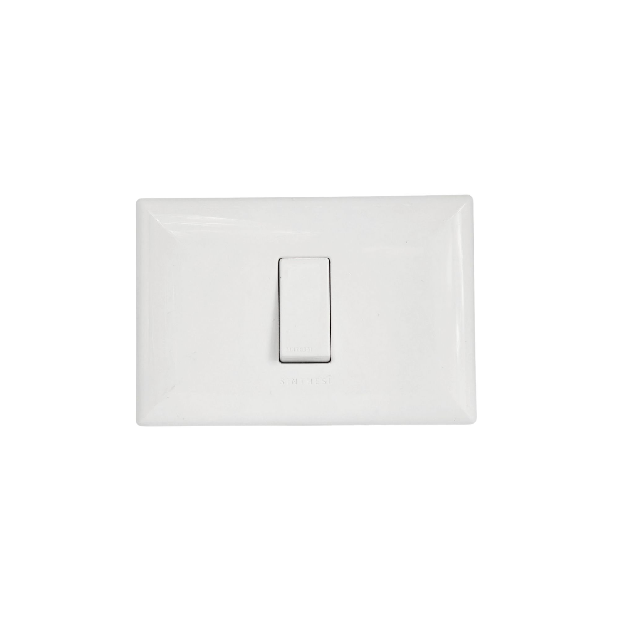 Placa Interruptor 9/12 1 Módulo Simple Armado S17 Blanco 1793001 — Sinthesi — Sinthesi
