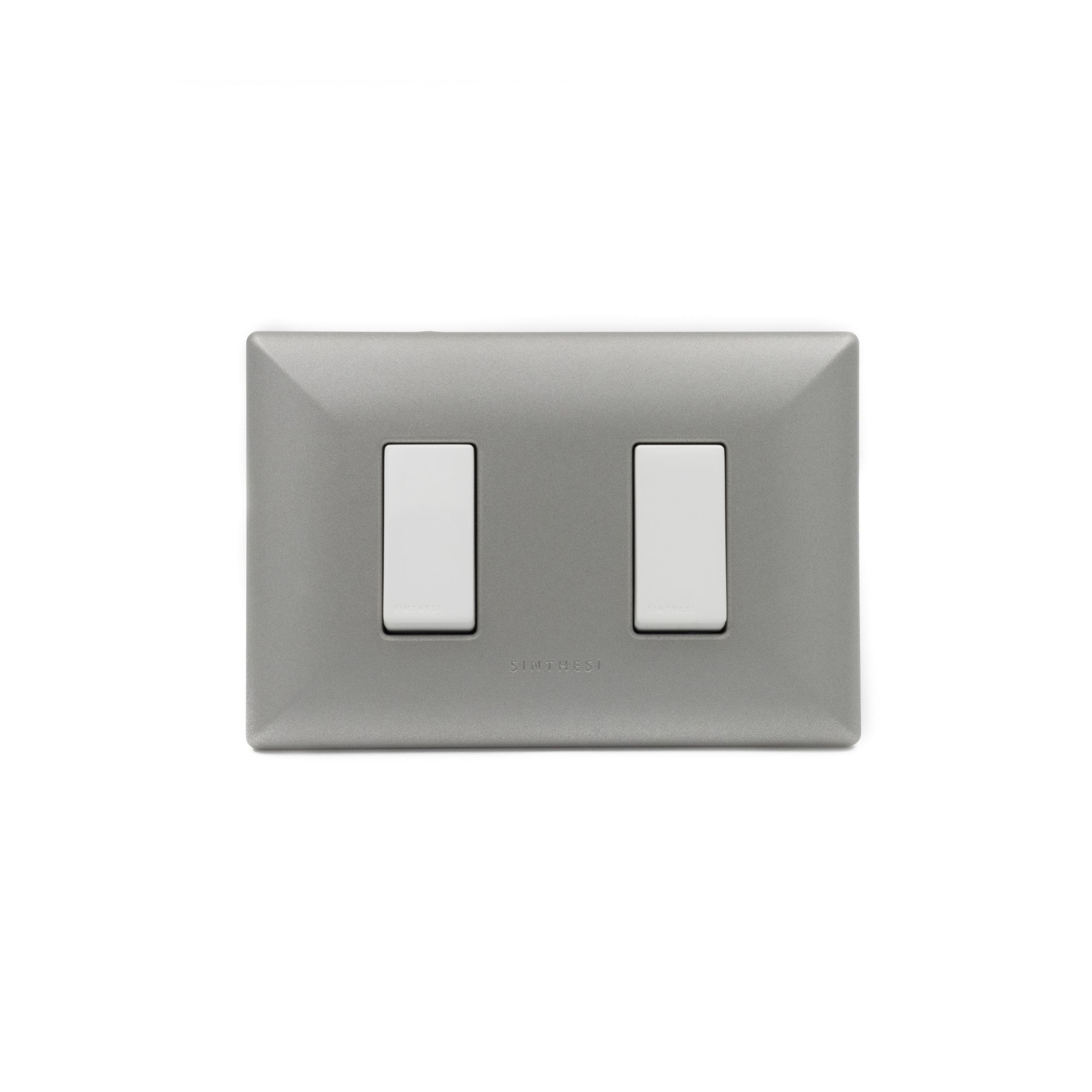 Placa Interruptor 9/15 1 Módulo Doble Arm. S17 ABS Nickel-blanco 1793154 — Sinthesi — Sinthesi
