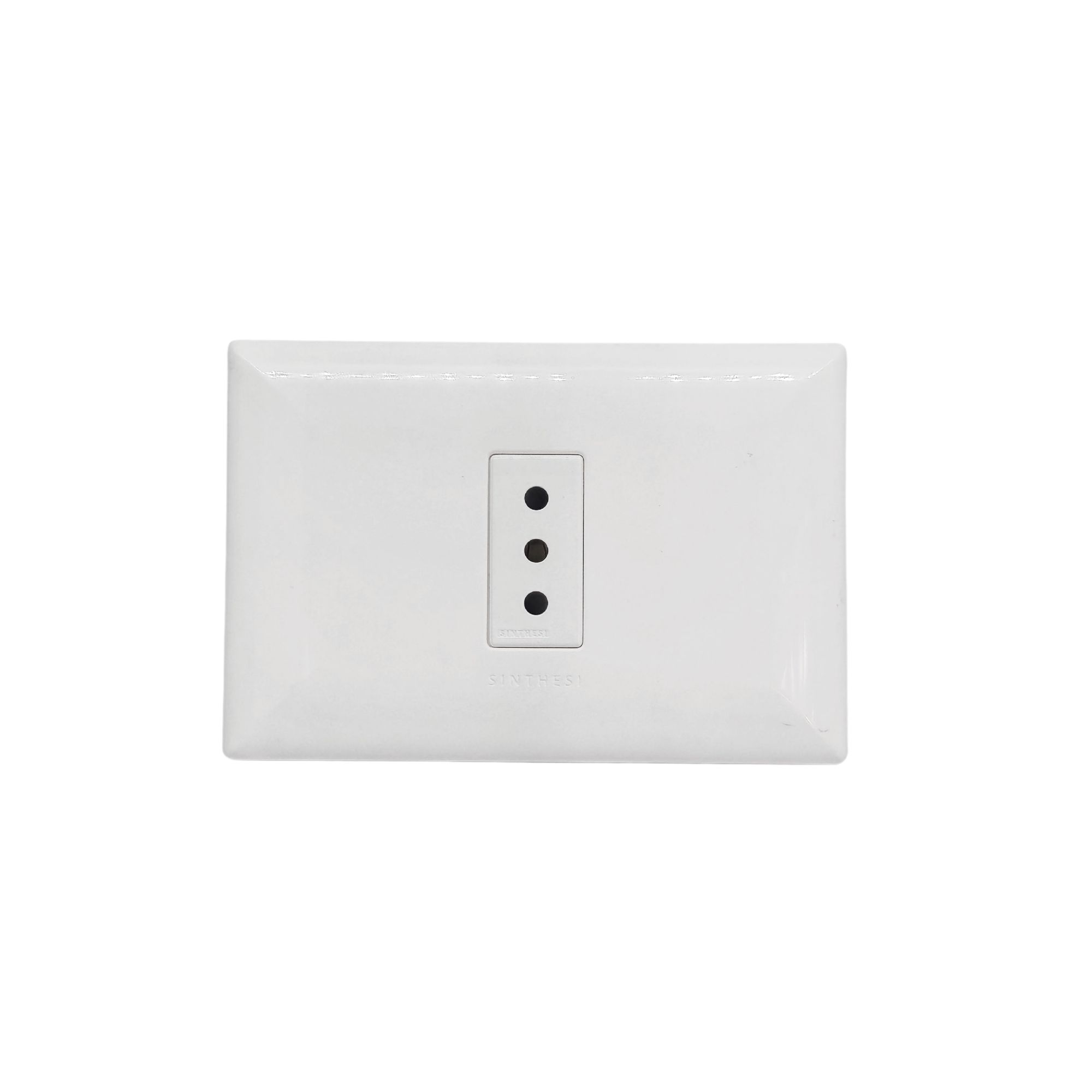 Placa Tomacorriente 10A Simple Arm. S17 Blanco 1795101 — Sinthesi — Sinthesi