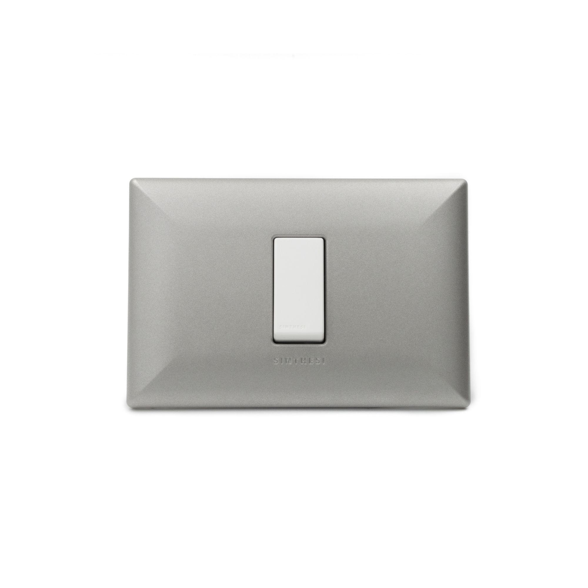 Placa Interruptor 9/12 1 Módulo Simple Arm. S17 ABS Nickel-blanco 1793054 — Sinthesi — Sinthesi