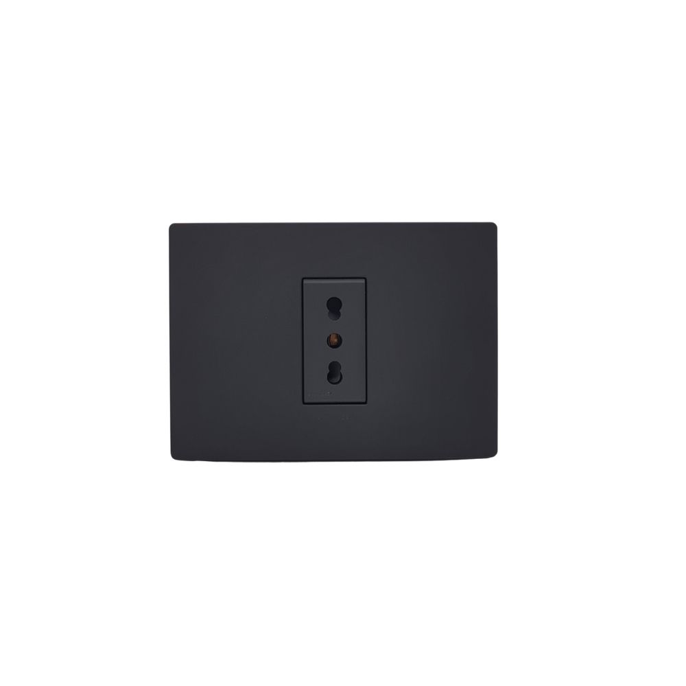 Tomacorriente 10/16A Simple Armado S33 Noir Mate 3395426 — Sinthesi — Sinthesi