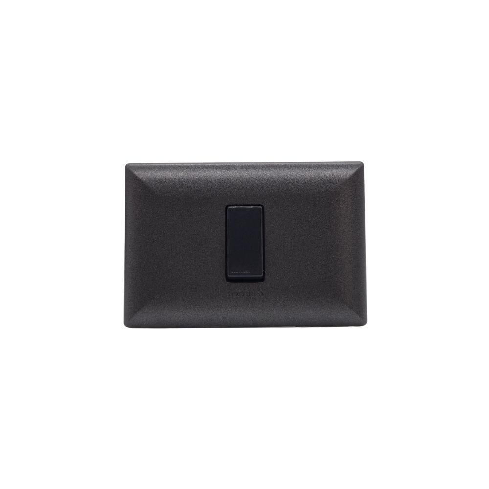 Placa Interruptor 9/12 1 Módulo Simple Armado S17 Grafito-noir 1793052 — Sinthesi — Sinthesi